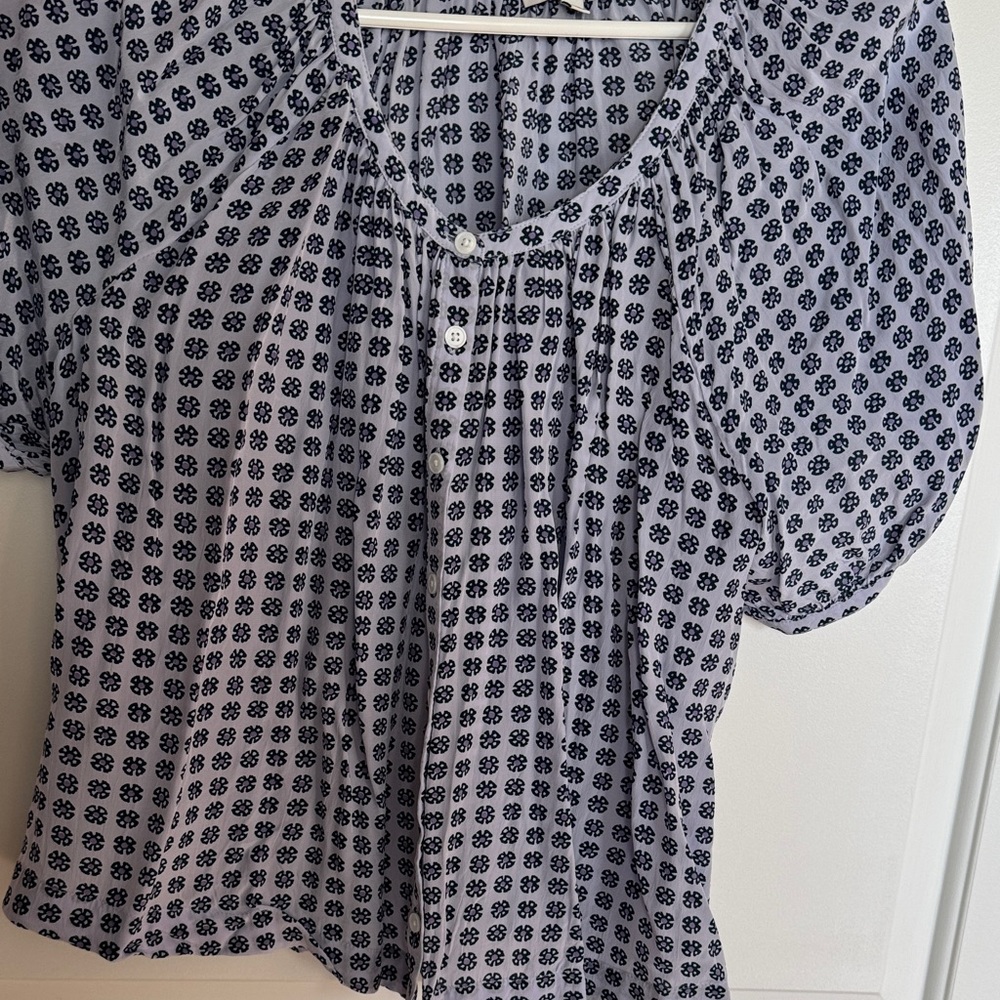 Madewell Blue Floral Blouse
